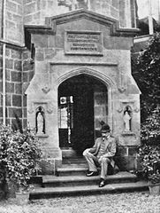Augustus-Hare-on-The-Porch-Holmhurst-St-Mary-at-Baldslow.-1905.